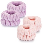 4 Pcs Wrist Bands for Washing Face-Dorbetar, Microfiber Wrist Towels for Washing Face, Spa Wristbands for Washing Face, Face Wash Wristbands, Arm Bands for Washing Face for Woman and Children