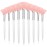 9 Pieces Facial Fan Mask Brushes, Soft Facial Applicator Brushes Tools for Peel Glycolic Makeup for Mud Cream(Pink, White)