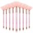 9 Pieces Facial Fan Mask Brushes, Soft Facial Applicator Brushes Tools for Peel Glycolic Makeup for Mud Cream(Pink)