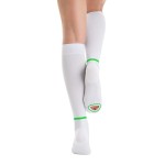 T.E.D. Hose Anti Embolism Stockings for Women Knee High, 15-20 mmHg Compression Socks with Inspect Toe Hole White