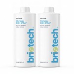 BRIOTECH Topical Skin Spray, Hypochlorous Acid for Sensitive Skin, HOCl Facial Mist, Full Body Support Against Irritation, Calm Redness, Soothe Foot & Scalp, 32 fl oz Refill (2 Pack)