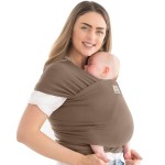 KeaBabies Baby Wrap Carrier - All in 1 Original Baby Carrier Newborn to Toddler Sling, Easy to Wear, Hands Free Bonding, Lightweight, Breathable Infant Wraps (Saddle Brown)