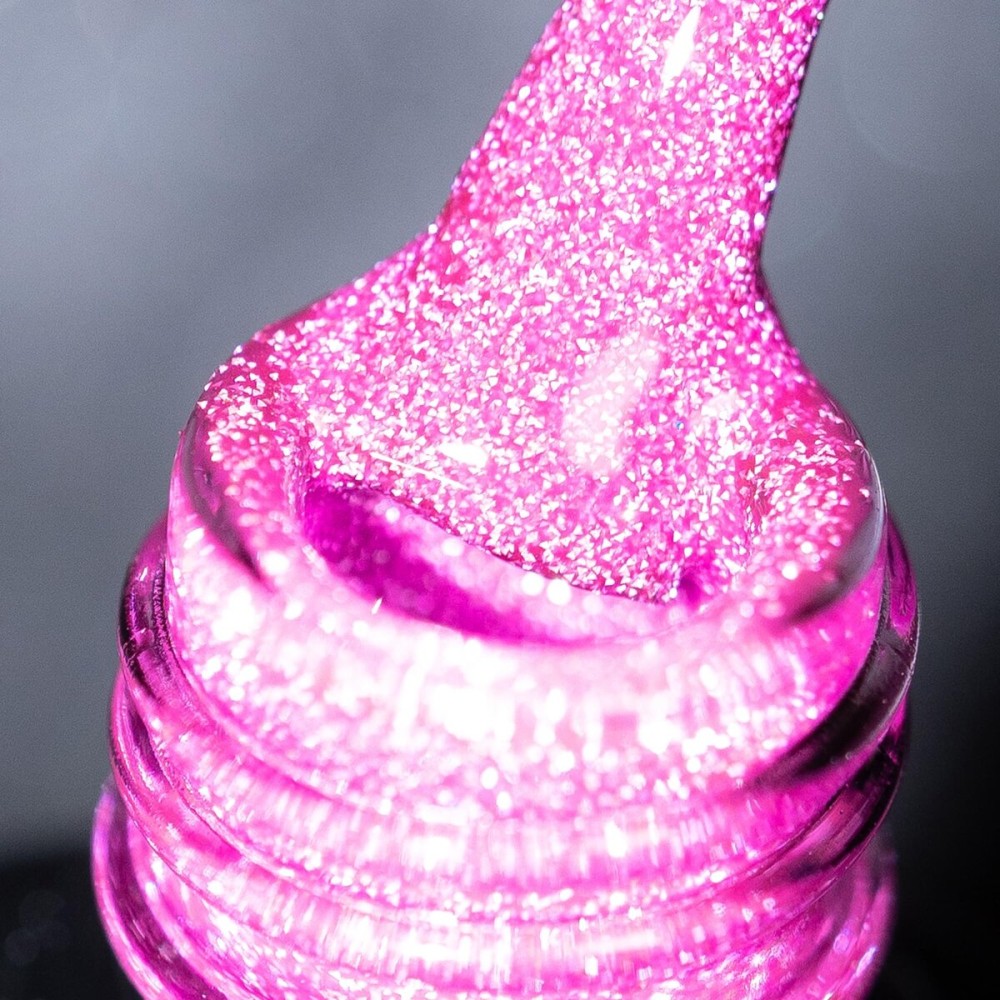 BURANO Reflective Diamond Nail Glitter Gel Polish, Sparkly Color Holographic Glitters Shiny Gel Polish UV Lamp Required (Deep Rose SZN16)