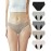 Neione Period Underwear Menstrual Panties Comfortable Modal Bikini Cheeky Hi-Cut Briefs for Women Plus Size Undies 5 Pack Satori 3XL
