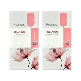 Mediheal Official Best Korean Sheet Mask - Collagen Essential Face Mask Lifting and Firming For All Skin Types Value Sets (20 Count)