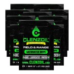 Clenzoil Field & Range Single Wipe Multi-Pack - Individual CLP Cleaning Wipes - for Hunting Firearm Maintenance - Removes Dirt & Oils - No-Mess Gun Cleaner - 10 Wipe-Pack
