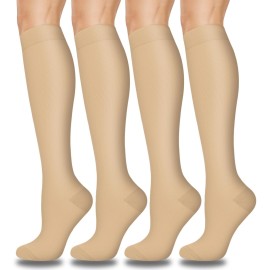 Aoliks Plus Size Compression Socks for Women & Men Wide Calf,Support Knee High Socks for Pregnancy Flying(XXL)