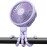 GUSGU Stroller Fan Clip on for Baby, Flexible Tripod & Rechargeable Battery, Small Personal Fan, Mini Portable Fan for Travel, Handheld, Car (Purple)