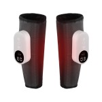 LINGTENG Calf Air Compression Massager for Circulation and Pain Relief, Leg Massager with Heat, Relieve Fatigue, Help for Edema and Varicose Veins, Gifts (Calf: Within 22.5 inches)