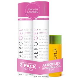 TRIDESIGN Aerogel Hairspray & Aeroplex Bonding Oil Bundle - Hair Finishing Spray for Volumizing, Control, Repair & Prevent Breakage for Dry, Damaged & Frizzy Hair - Pack of 3 (10.5 Oz & 1 Oz)