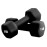 Portzon Weights Dumbbells 10 Colors Options Compatible with Set of 2 Neoprene Dumbbells Set,1-15 LB, Anti-Slip, Anti-roll, Hex Shape, Black