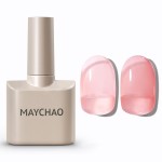 MAYCHAO Gel Nail Polish - Sheer Pink, 15ML Translucent Color Jelly Nail Gel, UV LED Starter Manicure Salon DIY at Home, 0.5 OZ