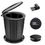 TRIPTIPS Upgrade Retractable Portable Toilet Travel Toilet Adjustable Height Camping Toilet Portable Potty for Adults Kids, Foldable Portable Toilet for Camping/Car, XL Pro size