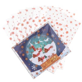 COQOFA 100 Pcs 4x 6 In Star Self-Sealing Cellophane Treat Bag, Clear Cookie Candy Bags Resealable Cellophane Gift Goodie Bag OPP Plastic Party Favor Bags for Bakery,Wedding,Birthday,Baby Shower ,Self Adhesive for Packaging (Rose Gold)