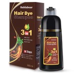 Bablabear Chestnut Brown Hair Color Shampoo for Gray Hair 500ML Instant Hair Dye Shampoo for Men & Women-3 in 1 Color Shampoo for Dark Hair-Colors in Minutes-Long Lasting-Safe & Easy to Use