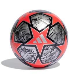 adidas Unisex-Adult UCL Club Soccer Ball, Silver Metallic/Solar Red/Black, 3