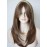 Long Layered Shoulder Length wig light brown with blonde highlight wig Synthetic Hair Fiber Highlight Multicolor Wigs for White Women Mixcolor