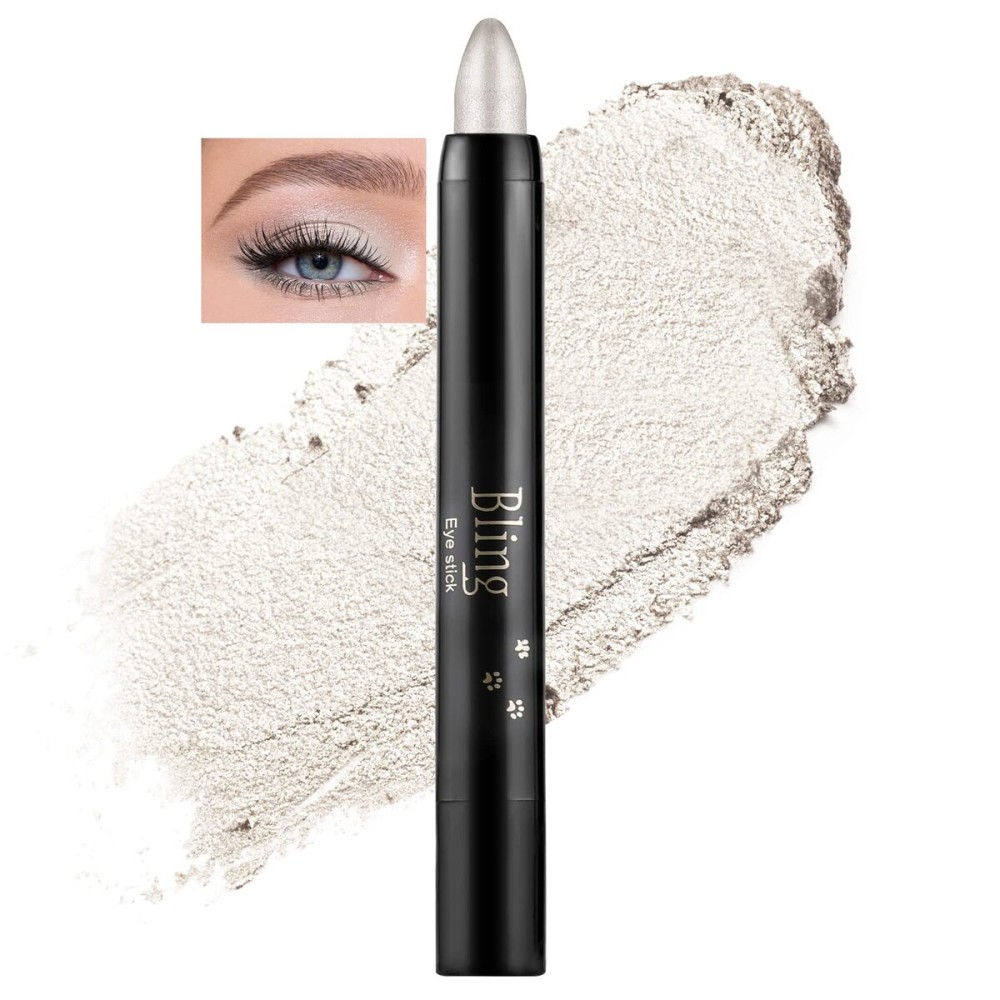 Boobeen Eyeshadow Pencil Crayon Waterproof Stick Shimmer Cream Pen - Create Glitter Eye Makeup, Easy to Use (01)