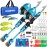 ODDSPRO Kids Fishing Pole - Kids Fishing Starter Kit - with Tackle Box, Reel, Practice Plug, Beginner\'s Guide and Travel Bag for Boys, Girls (2 Pack (Blue+Black), 1.5M 4.92Ft)
