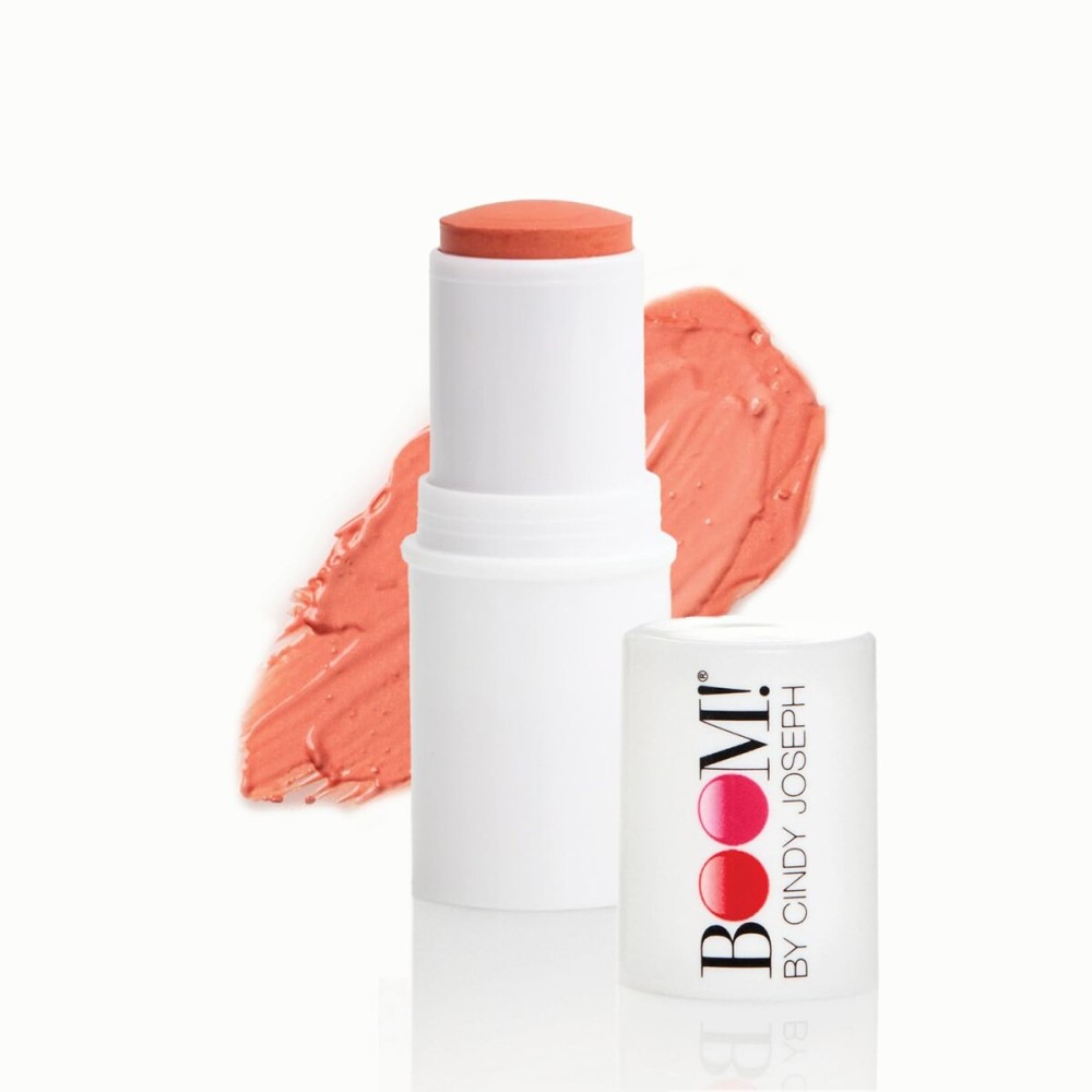 Boomstick Golden Peach  - Warm, Coral-Peach Blush Stick and Lipstick - Multistick, Vegan, Makeup for Older Women and Mature Skin Boom Stick By Cindy Joseph