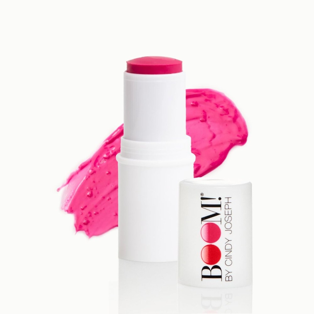 Boomstick Peony Pink  - Multistick for Cheeks & Lips - Vegan, Cream Blush Stick & Lipstick - Makeup for Older Women & Mature Skin Boom Stick By Cindy Joseph