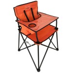 ciao! Baby Portable High Chair for Babies and Toddlers, Compact Folding Travel High Chair with Carry Bag for Outdoor Camping, Picnics, Beach Days, and More (Orange Spirit)