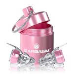 Eargasm High Fidelity Earplugs with Pink Filters - Reusable Noise Reduction Hearing Protection Ear-Plugs with Carrying Case for Concerts, Festivals, Raves, Musicians, Live Music, Sporting Events