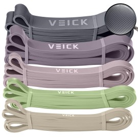 VEICK Exercise and Pull Up Assistance Bands Set - Long Heavy Stretch Bands for Home Workouts, Power Gym Equipment