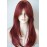 Long red wig Layered Shoulder Length cherry color wig with bangs Heat resisithat fiber Synthetic Hair Fiber 26ionches Red Wigs Multicolor Wigs for White Women