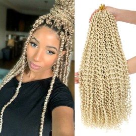 Dansama Passion Twist Hair Water Wave Braiding Hair for Butterfly Style Crochet Braids Bohemian Hair Extensions (18inch (Pack of 6), 613)