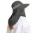 Outdoor Sun Hat Detachable Neck Face Flap UPF 50+UV Protection Visor Fishing Hats with Neck Flap for Men & Women Green