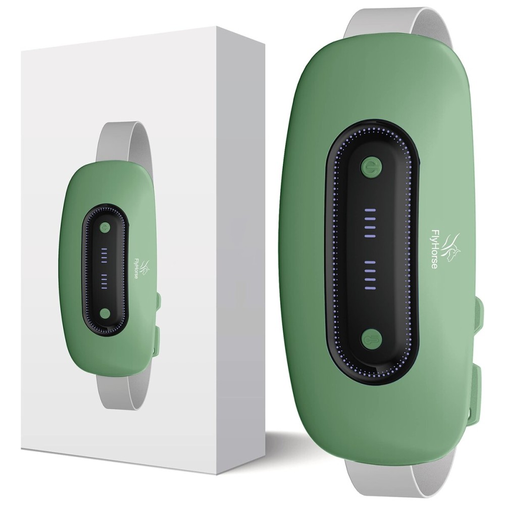 Electric Heating Pad,Portable Cordless Menstrual Heating Pad with 4 Heat Levels and 4 Massage Modes, Fast Large Heating Belly Wrap Belt(Light Green)