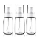 Cosywell Travel Spray Bottle TSA Approved 2oz 60ml 3 Pack Leak Proof Fine Mist Spray Bottles Empty Plastic Refillable Spray Bottle for Perfume Essential Oils Toners Rose Water Cosmetics(3Clear)