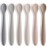 Silicone Baby Feeding Spoons, First Stage Baby Infant Spoons, Soft-Tip Easy on Gums I Training Spoon Self Feeding, Dishwasher & Boil-proof, 6 Pack