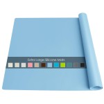 Extra Large Silicone Mats, Food Grade & Thick Silicone Pad Table Mat for Crafts, Kids Placemat, Silicone Heat Resistant Mat Kitchen Counter Mat for Baking Pastry, 23.6\'\'x15.75\'\' Light Blue, 1Pack