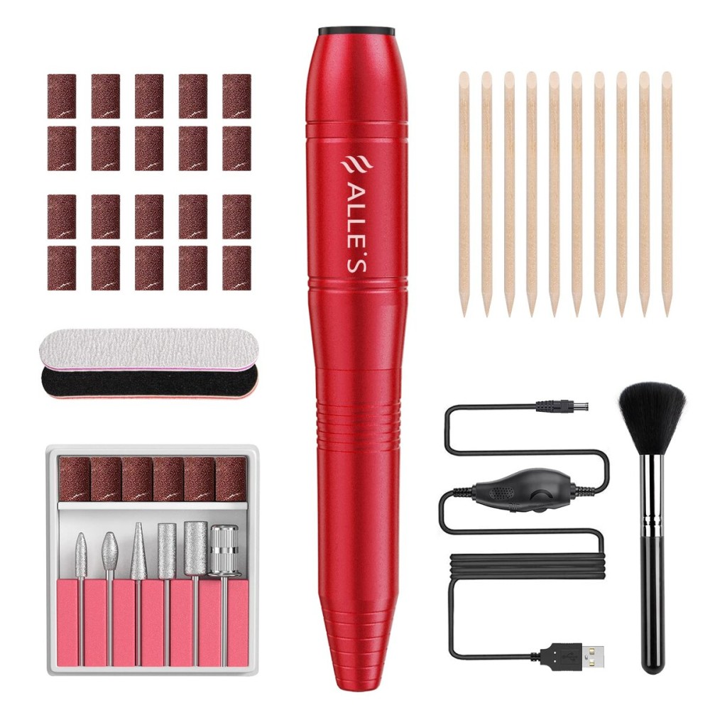 20000RPM Electric Nail Drill Compact Portable Efile Professional Manicure Pedicure Nail File Drill Kit for Acrylic, Gel Nails and Home Salon Use