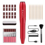 20000RPM Electric Nail Drill Compact Portable Efile Professional Manicure Pedicure Nail File Drill Kit for Acrylic, Gel Nails and Home Salon Use