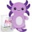 Microwavable Heating Pads for Cramps, Cute Microwave Heating Pad Period Cramps Pain Relief for Women & Girls, Stuffed Animals Moist Heat Pad for Menstrual-Washable Heat Pack (Purple Axolotl)