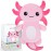 Microwave Heating Pads for Cramps, Cute Microwavable Period Heating Pad Cramps Pain Relief for Women & Girls, Stuffed Animals Moist Heat Pad for Menstrual-Washable Heat Pack (Pink Axolotl)