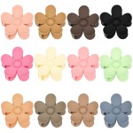 12 Pieces Flower Claw Clips for Women Girls - Large, Strong Hold Jaw Clips in 12 Matte Colors for Thick and Thin Hair