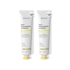 Boka Fluoride Free Toothpaste, Nano Hydroxyapatite Toothpaste, Appropriate for Sensitive Teeth - for Adult, Kids Oral Care - Lemon Lavender Flavor, 1.3 Fl Oz 2Pk US Manufactured