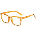 WINTOO Blue Light Glasses for Woman Men | 99% Blue Light Blocking Glasses | Computer Glassess | Night Driving | Gaming | TV Phone Screen Reader Square Frame | Anti Eyestrain & UV Glare Protection