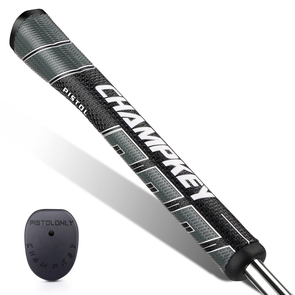 CHAMPKEY Premium Pistol Golf Putter Grip | Lightweight and Comfortable Golf Grips | Advanced Texture Control and High Feedback Golf Putter Grips(Blue, Midsize)