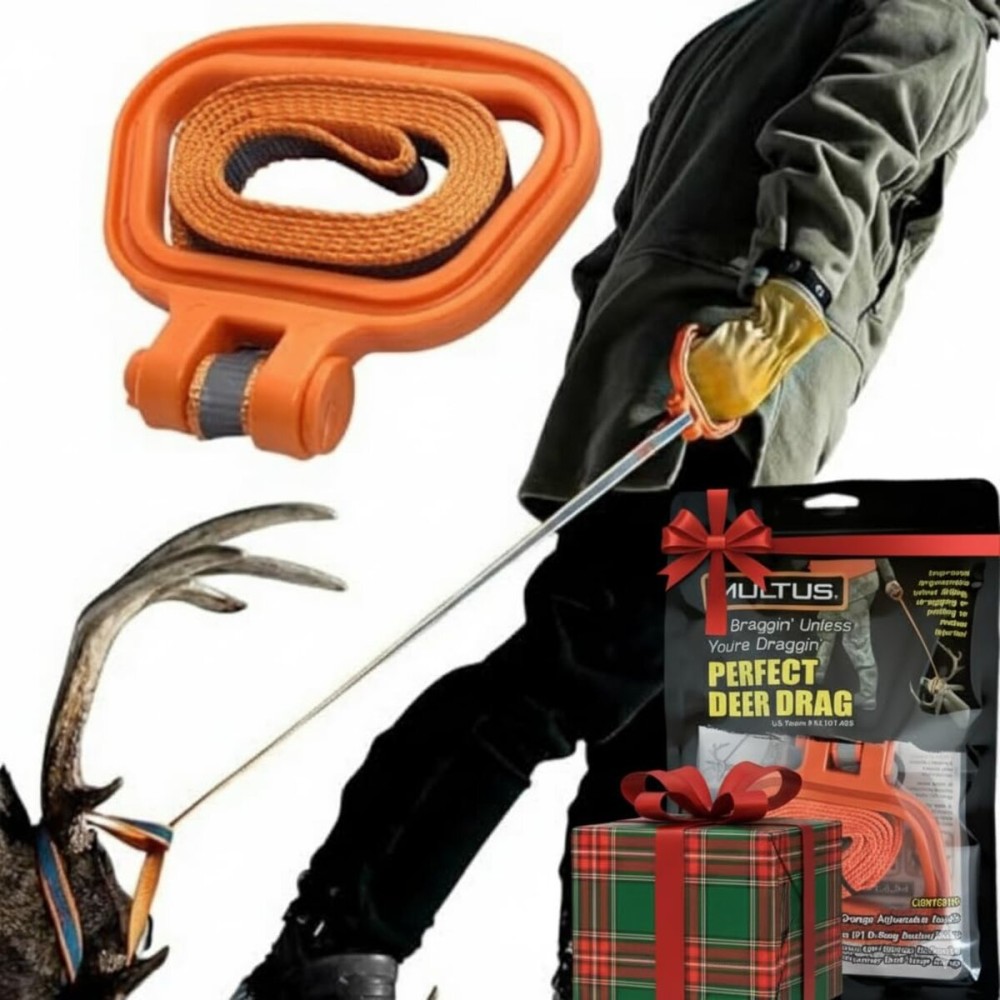 MULTUS Perfect Deer Drag Rope - Unique Hunting Gifts for Men - Essential Hunting Gear and Accessories - Deer Pull Strap - 3 Pack
