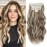 Fliace Clip in Hair Extensions for Women Brown with Blonde Highlights Long Wavy Hair Extensions Clip Ins 6PCS 20 Inch Synthetic Soft and Natural Thick Hair Pieces for Women