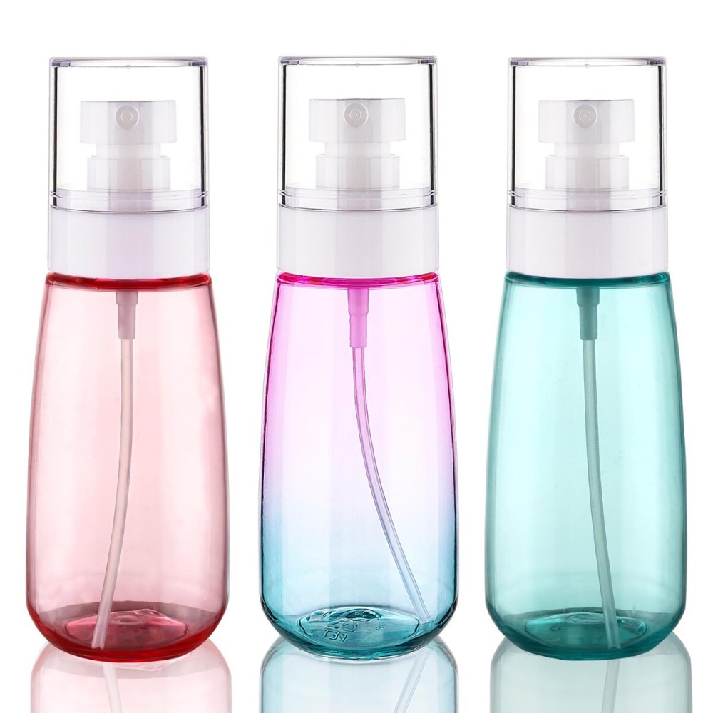 Cosywell Travel Spray Bottle TSA Approved 3.4oz 100ml 3 Pack Leak Proof Fine Mist Spray Bottles Empty Plastic Refillable Spray Bottle for Perfume Essential Oils Toners Rose Water Cosmetics (3color)