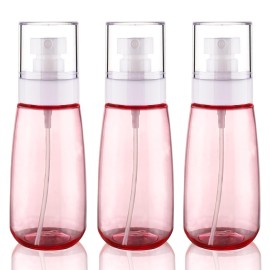 Cosywell Travel Size Spray Bottle TSA Approved 3.4oz 100ml 3 Pack Leak Proof Fine Mist Spray Bottles Empty Refillable Mist Sprayer for Perfume Essential Oils Toners Rose Water Cosmetics (3Pink)