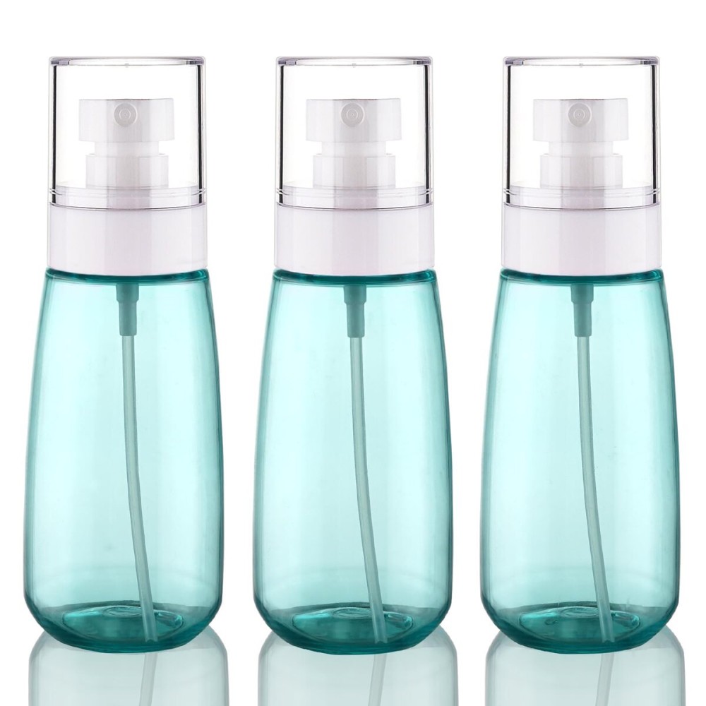 Cosywell Spray Bottle for Hair TSA Approved 3.4oz 100ml 3 Pack Leak Proof Travel Spray Bottle Empty Refillable Small Spray Bottles for Perfume Essential Oils Toners Rose Water Cosmetics (3Green)