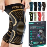 Modvel 2 Pack Knee Brace for Women & Men - Workout Knees Compression Sleeve for Knee Pain Relief Joint Support for ACL, Arthritis, Meniscus Tear Knees Brace for Sports, Rodilleras para Gym Fitness