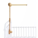Crib Mobile Arm - 360 Adjustable Wooden Baby Mobile Hanger for Crib (31 inch, 100% Natural Beech Wood) - Strong Anti Slip Attachment - Nursery Dcor for Boys, Girls